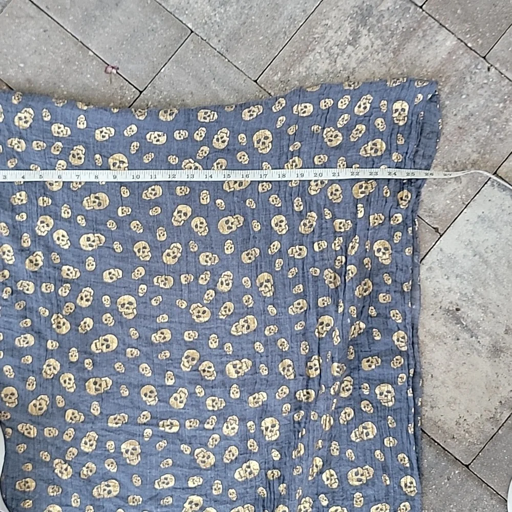 Evelyn K New York Gold Foil Skull Infinity Scarf